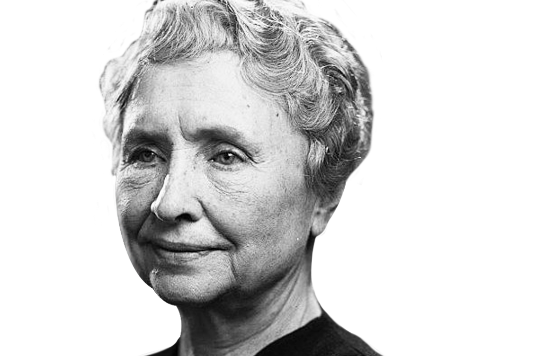 Helen Keller in black top