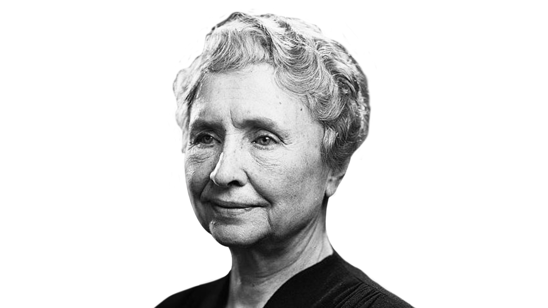 Helen Keller in black top